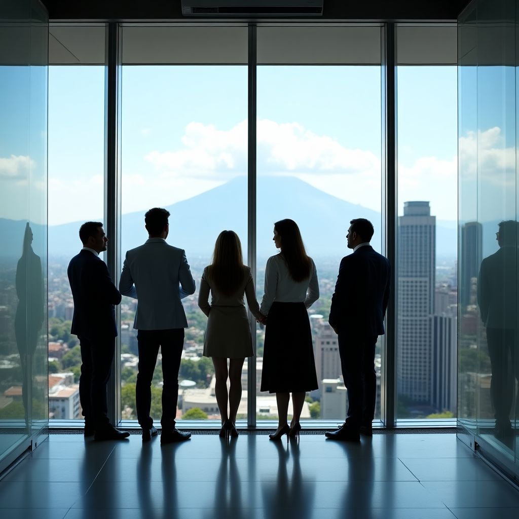 Equipo de InverCol en oficina moderna en Bogotá