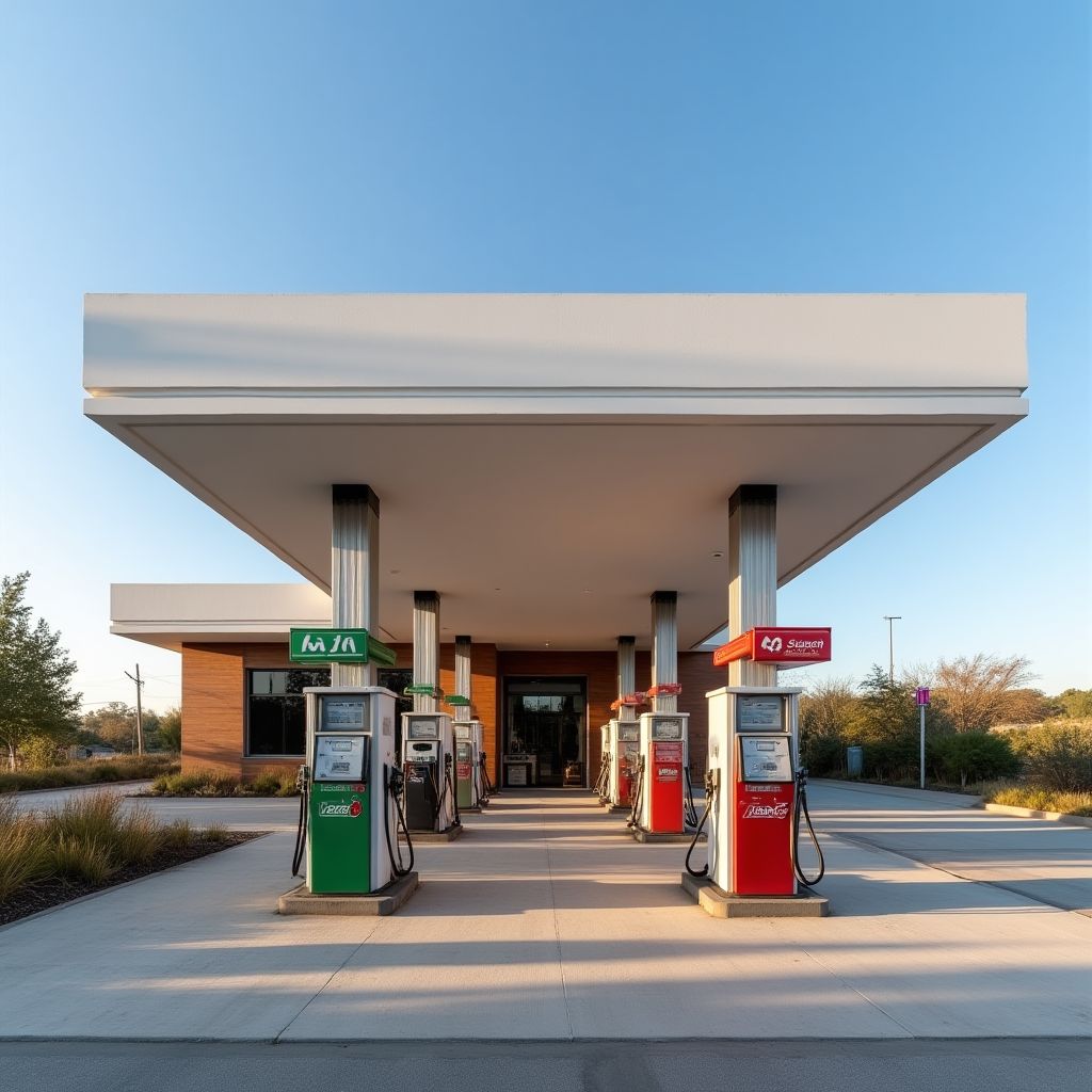 Estación de servicio moderna